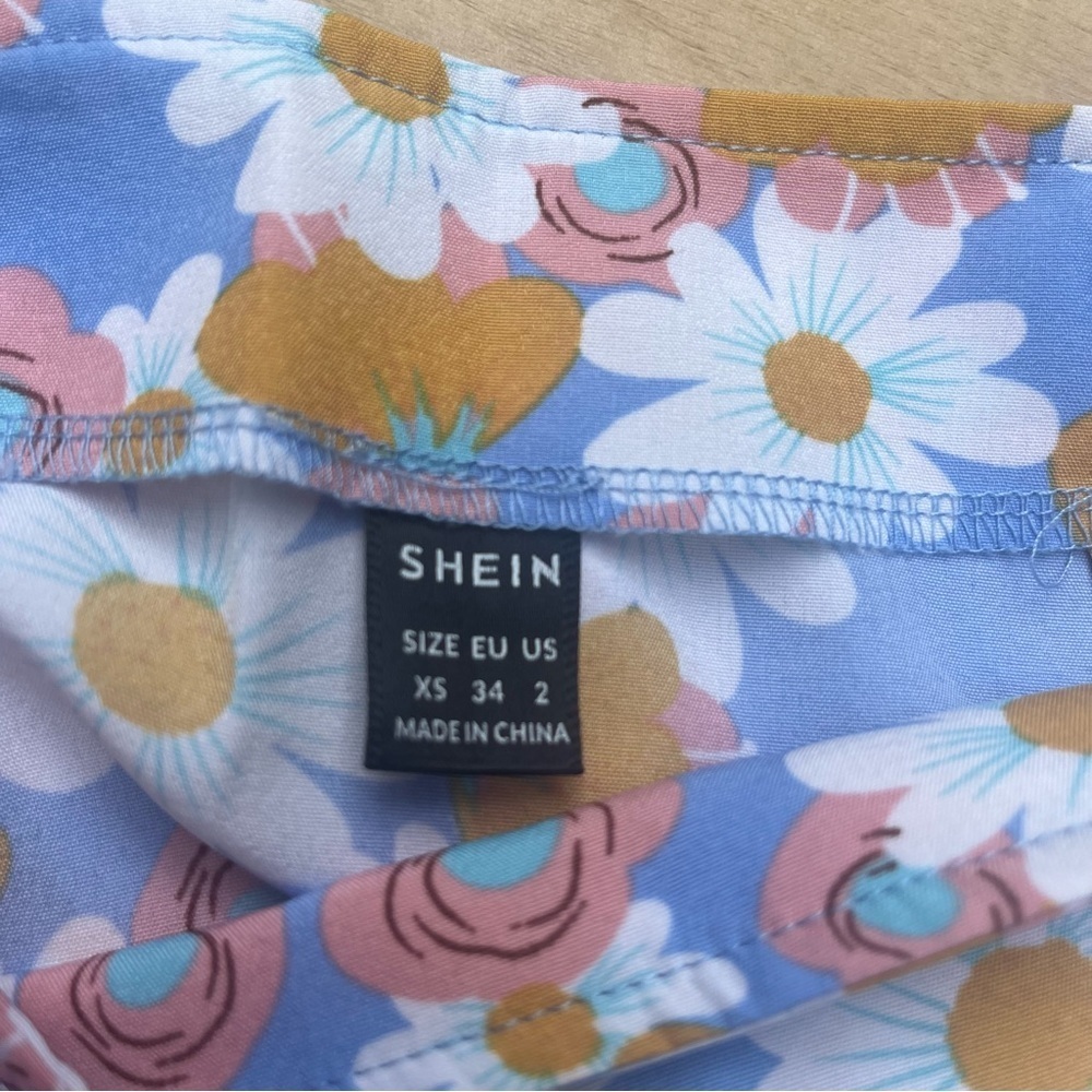 SHEIN mini floral purple skirt size xs zipper - Picture 6 of 9